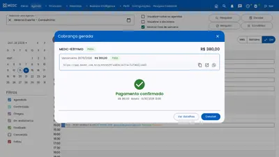 Cobrança com o pagamento confirmado automaticamente